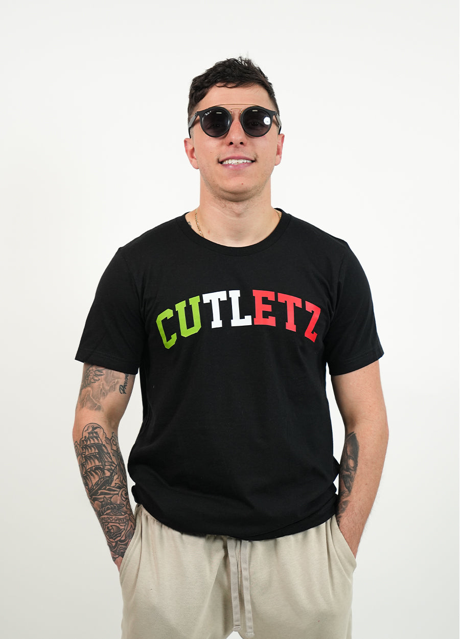【SATIIIZ】Pierre Stripe Collar Tee Mens T-Shirts Band Collar Striped Color Block Casual Button